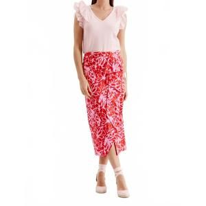 NEW TYLER BOE josephine wrap skirt in etched primrose